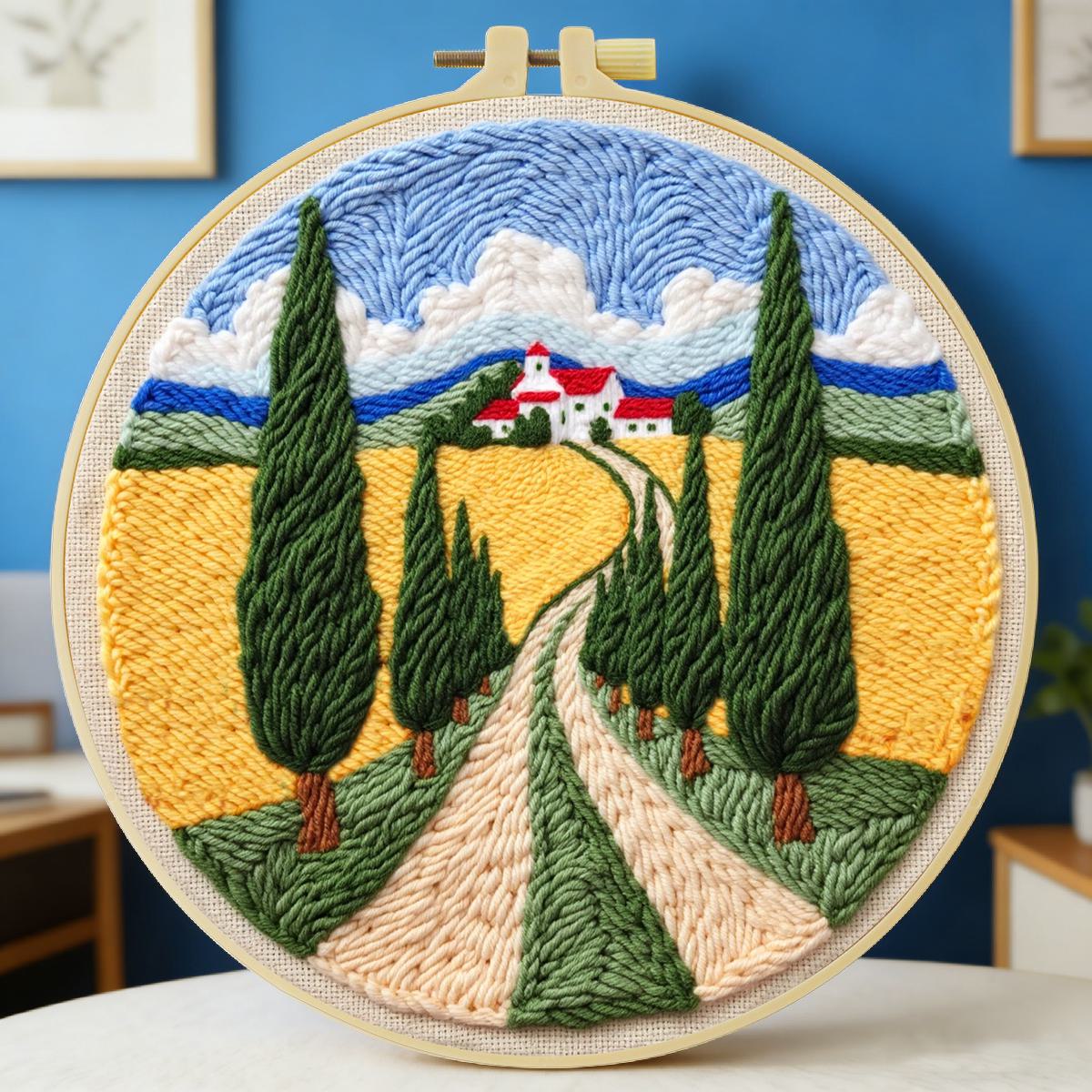 Is Sewing Textile Art - Kit de broderie au poinçon 20x20