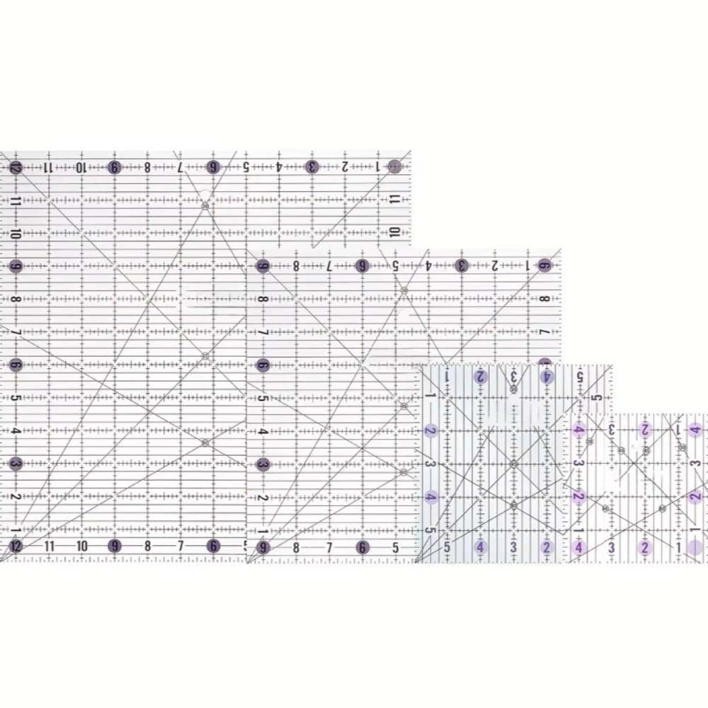 Quilting Ruler Square - Lot de 4 règles carrées en