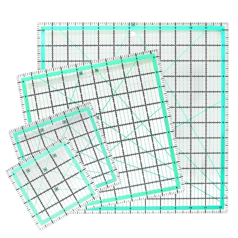 Quilting Ruler Square - J1UL1N Lot de 4 règles carrées