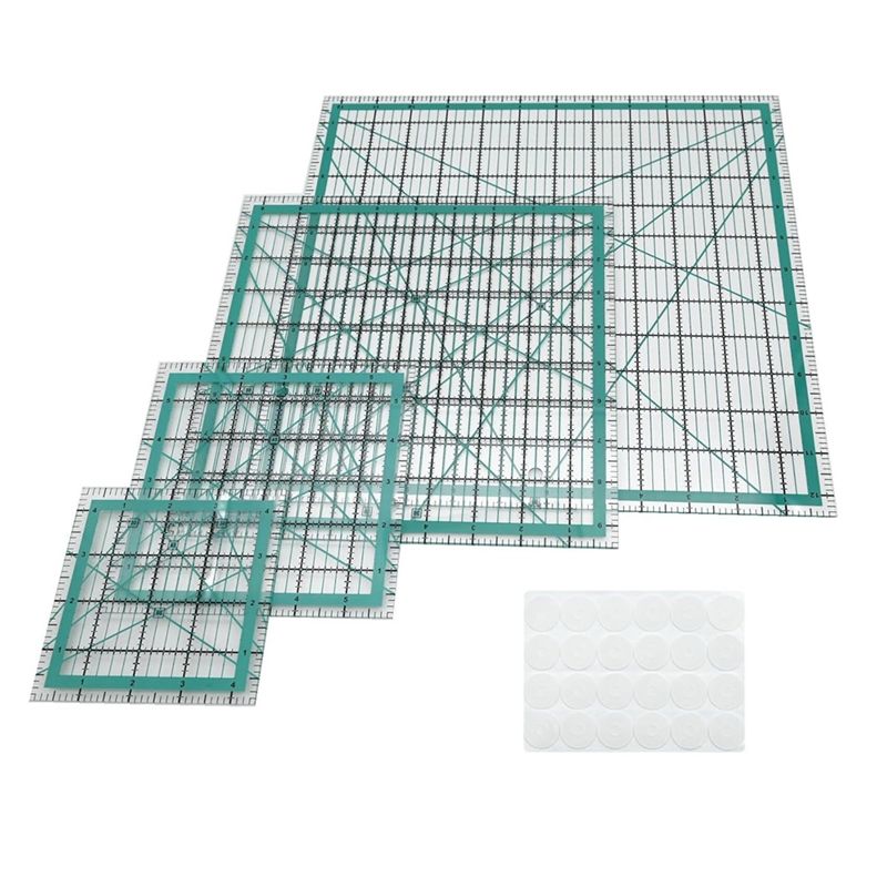 Quilting Ruler Square - Règles de quilting, 4 modèles de