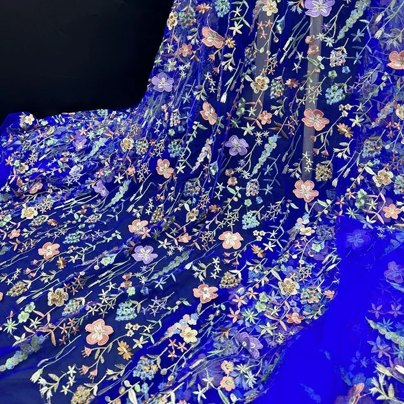 Tissu de tulle brodé floral 3D - Textile And Sewing Materials avis et prix