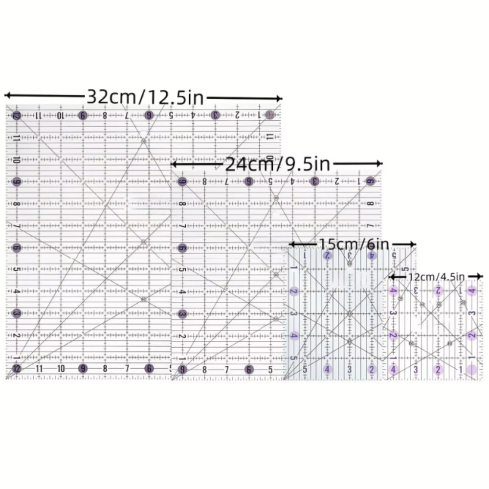 Lot de 4 règles carrées en acr - Quilting Ruler Square avis et prix