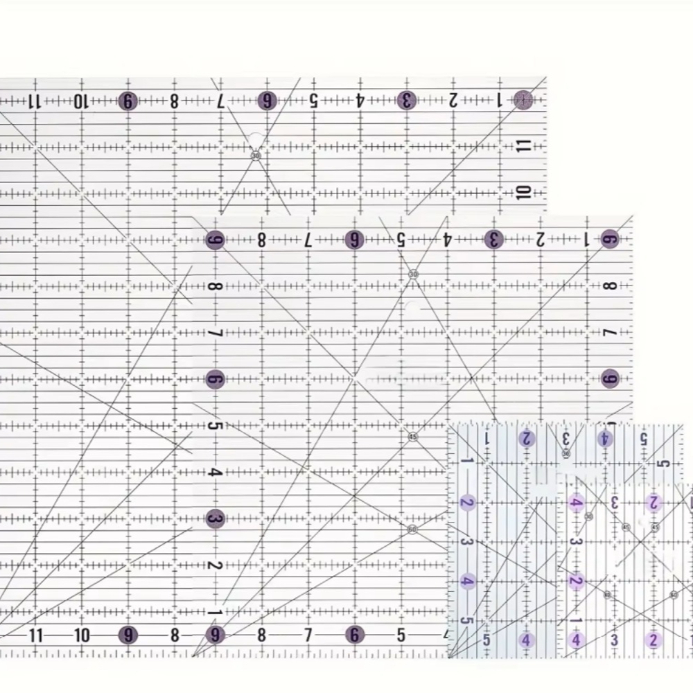 Lot de 4 règles carrées en acr - Quilting Ruler Square avis et prix