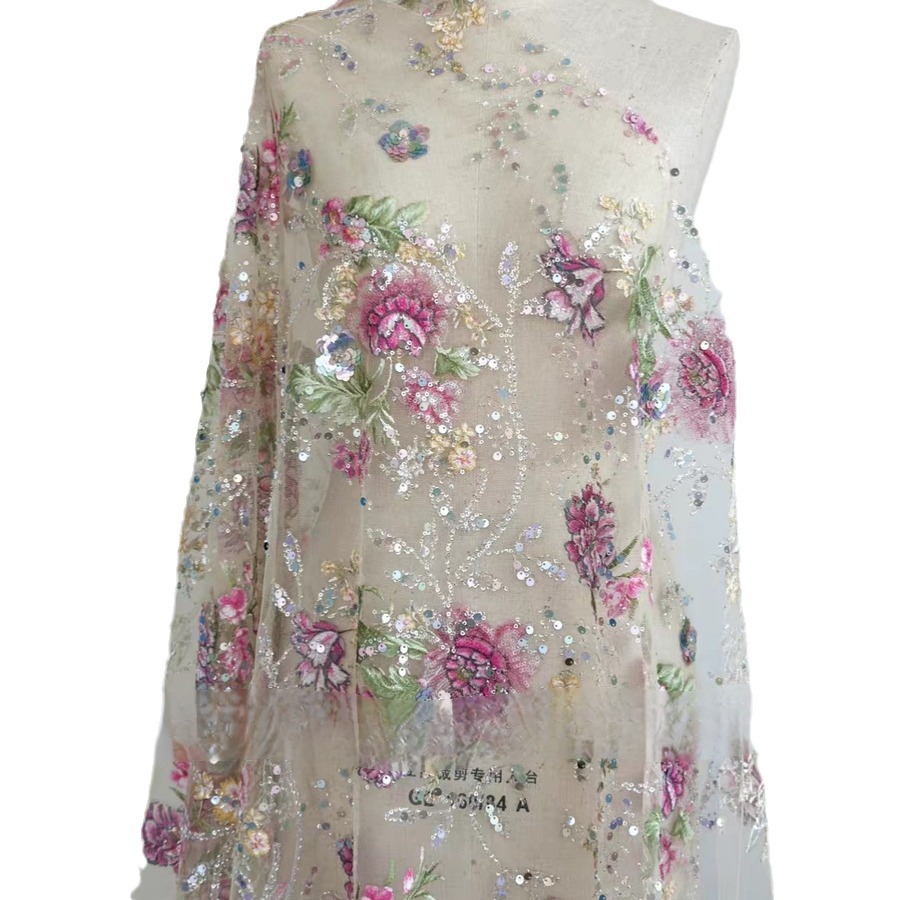 Tissu en dentelle perlée de lu - Sewing Textiles avis et prix