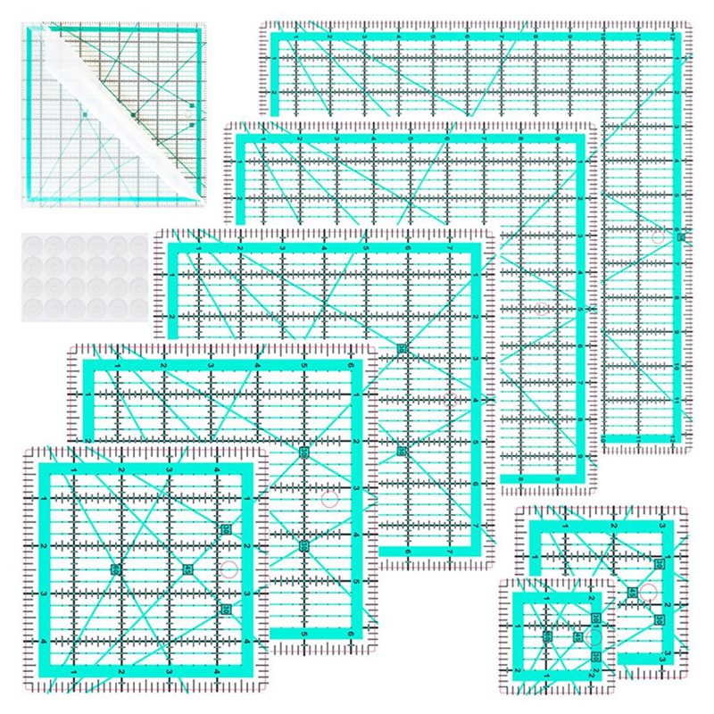 Règle de col 7 pièces A25F-Blu - Quilting Ruler Square avis et prix