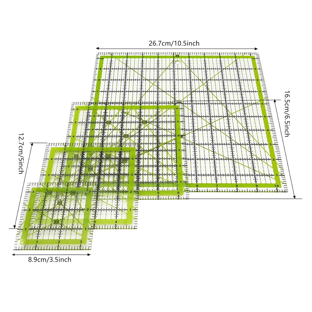 Ensemble de 4 règles carrées e - Quilting Ruler Square avis et prix