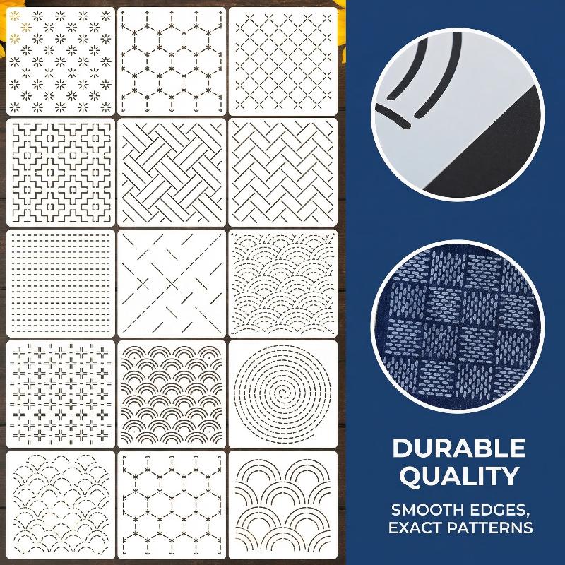 Kit de pochoirs de broderie Sa - Textile Sewing Patterns avis et prix