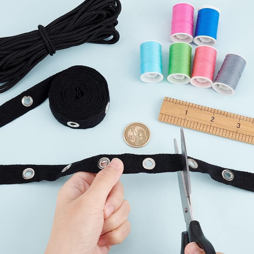 Ruban à œillets noir de 3 mètr - Sewing Eyelet Fabric avis et prix