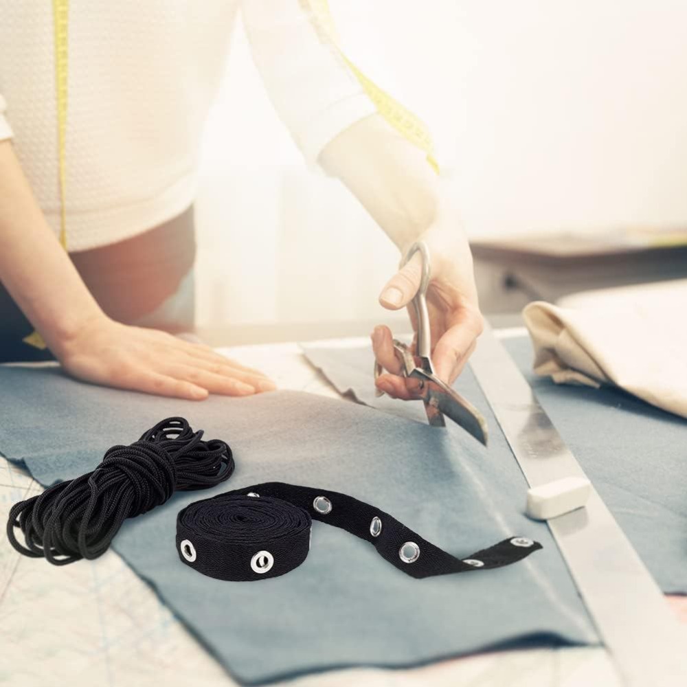 Ruban à œillets noir de 3 mètr - Sewing Eyelet Fabric avis et prix
